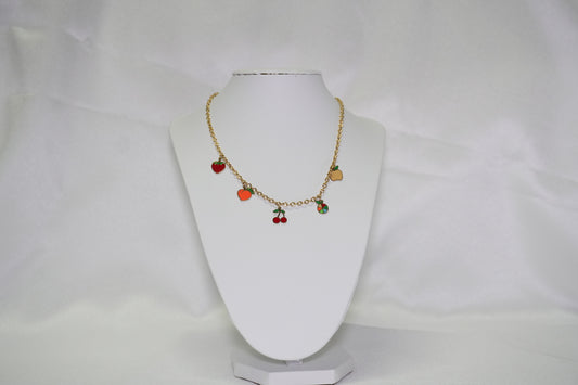 Collana fruit in gold acciaio inox