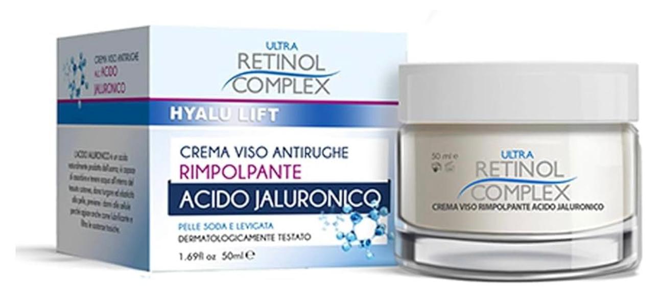 Crema viso antirughe rimpolpante acido Jaluronico