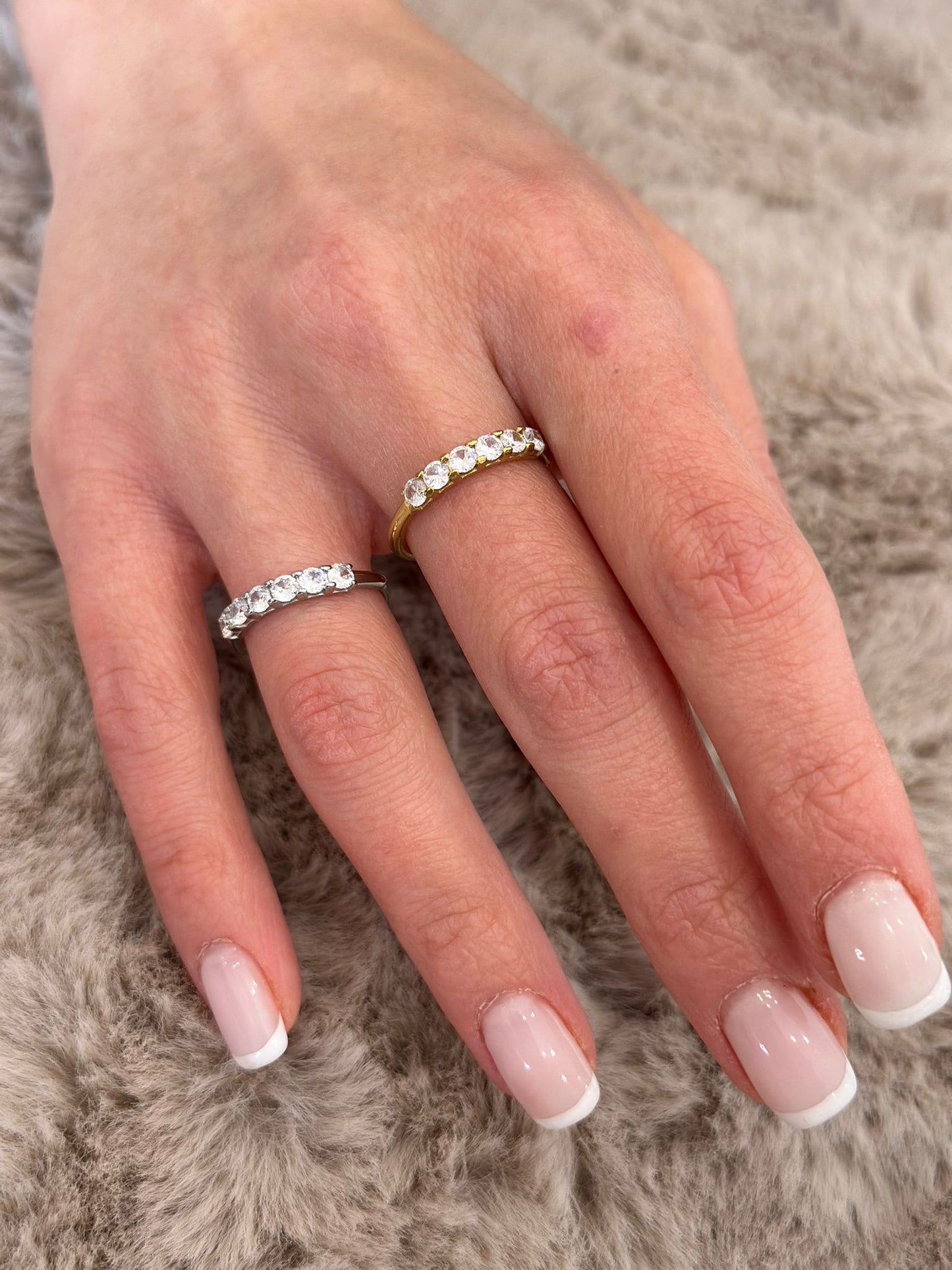 Anello veletta con brillantini