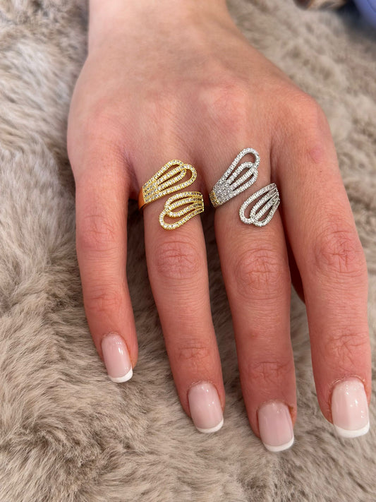 Anello lady  con brillantini